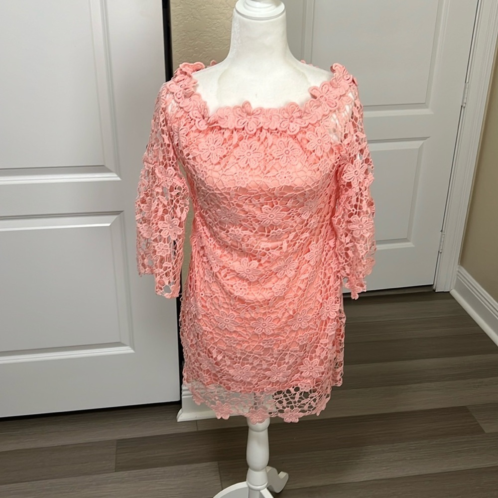 Pink lace dress - Picture 1 of 8